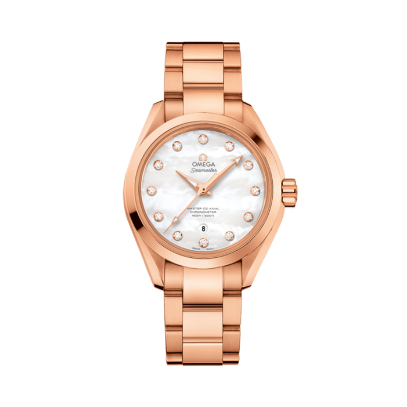 SEAMASTER AQUA TERRA 150M 34 MM SEDNA™ GOLD WITH MOTHER OF PEARL DIAL