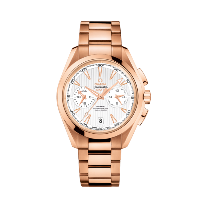 SEAMASTER AQUA TERRA 150M GMT 43 MM RED GOLD WITH SILVER DIAL