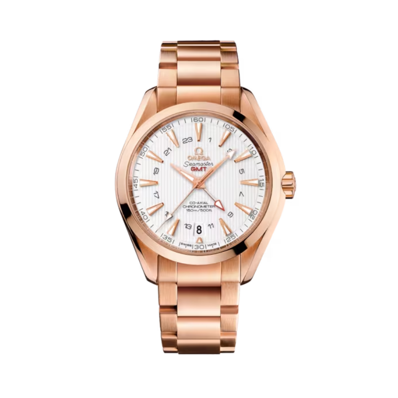 SEAMASTER AQUA TERRA 150M GMT 43 MM RED GOLD WITH SILVER DIAL