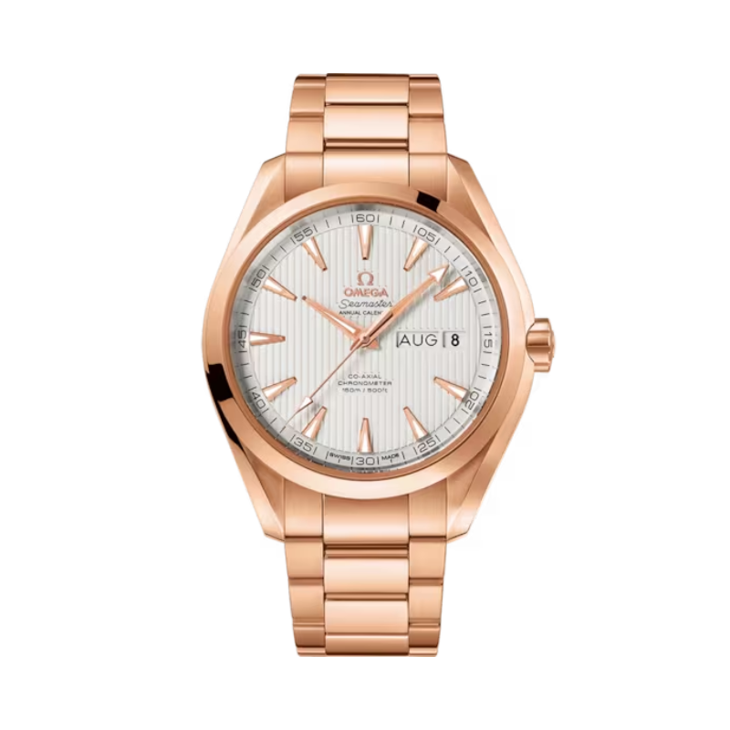 SEAMASTER AQUA TERRA 150M 43 MM RED GOLD WITH SILVER DIAL