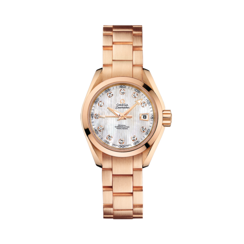 SEAMASTER AQUA TERRA 150M 30 MM RED GOLD WITH MOTHER OF PEARL DIAL