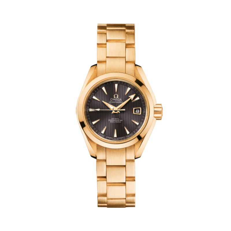 SEAMASTER AQUA TERRA 150M 30 MM YELLOW GOLD WITH GREY DIAL