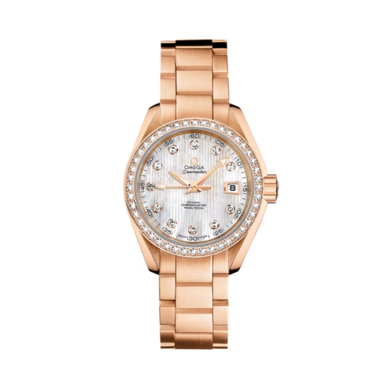 SEAMASTER AQUA TERRA 150M 30 MM RED GOLD WITH MOTHER OF PEARL DIAL