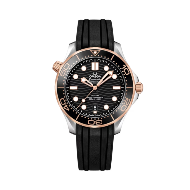 SEAMASTER DIVER 300M 42 MM STAINLESS STEEL - SEDNA™ GOLD WITH BLACK DIAL