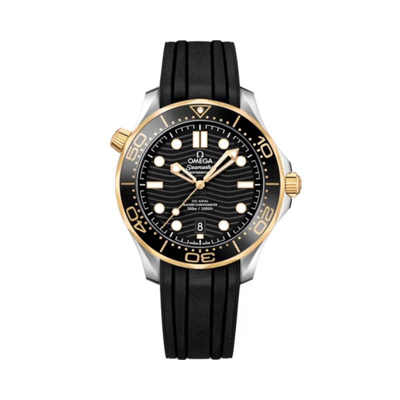 SEAMASTER DIVER 300M 42 MM STAINLESS STEEL - YELLOW GOLD WITH BLACK DIAL