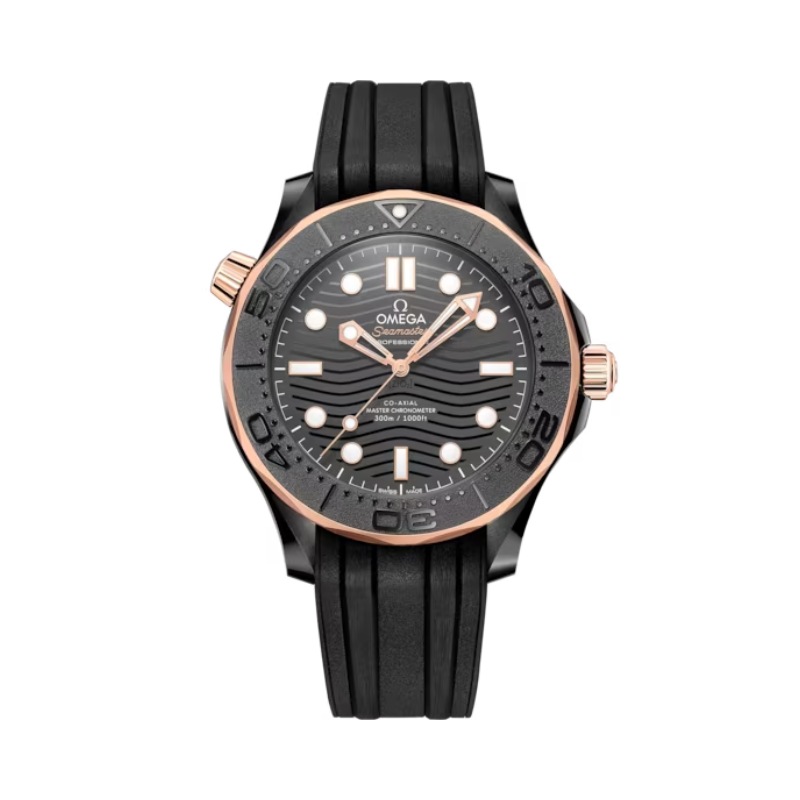 SEAMASTER DIVER 300M 43 MM BLACK CERAMIC - SEDNA™ GOLD WITH BLACK DIAL