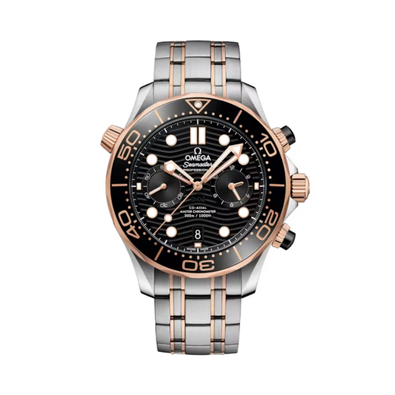 SEAMASTER DIVER 300M 44 MM STAINLESS STEEL - SEDNA™ GOLD WITH BLACK DIAL