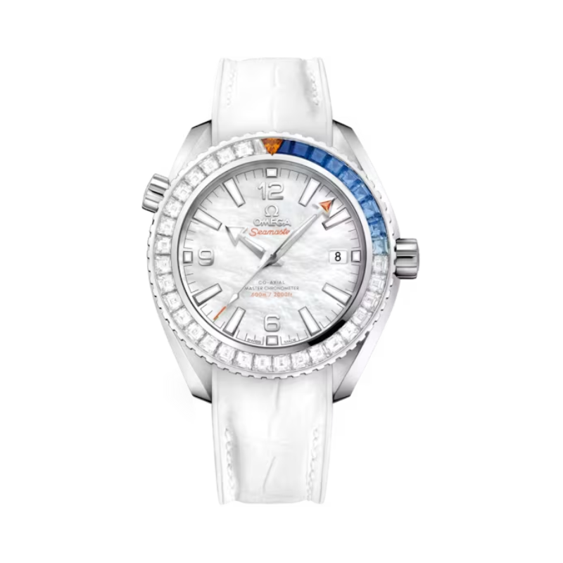 SEAMASTER PLANET OCEAN 600M 39 MM WHITE GOLD WITH MOTHER OF PEARL DIAL