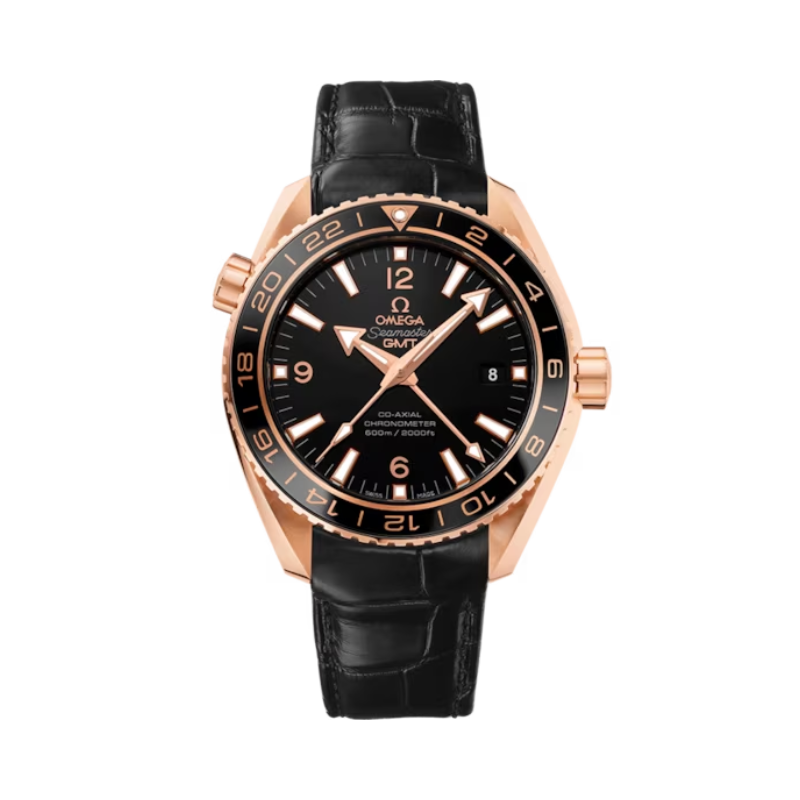 SEAMASTER PLANET OCEAN 600M GMT 45 MM RED GOLD WITH BLACK DIAL