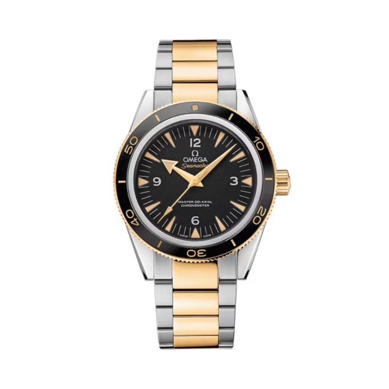 SEAMASTER 300 41 MM STAINLESS STEEL - YELLOW GOLD WITH BLACK DIAL