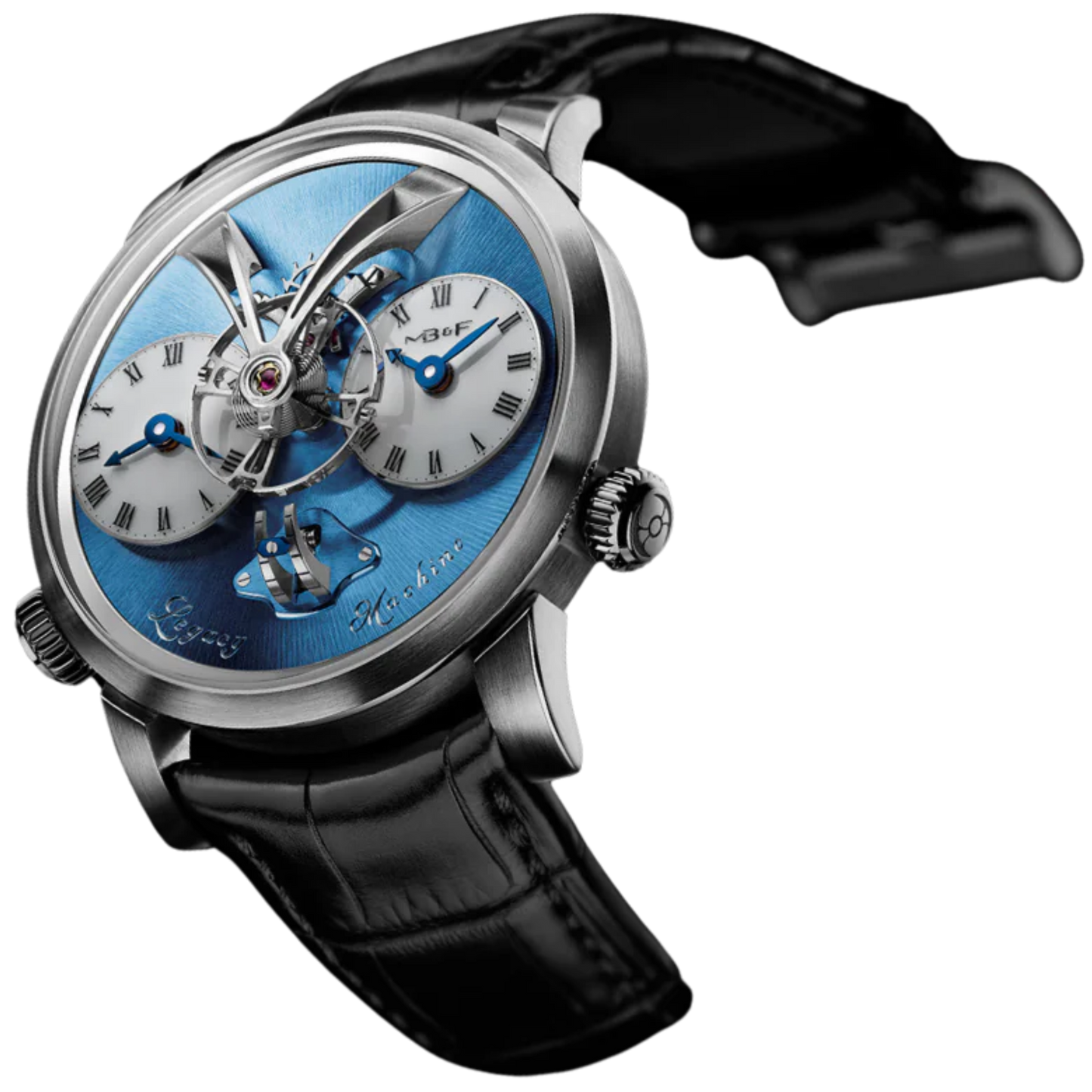MB&F Platinum Legacy Machine LM1 Blue Dial