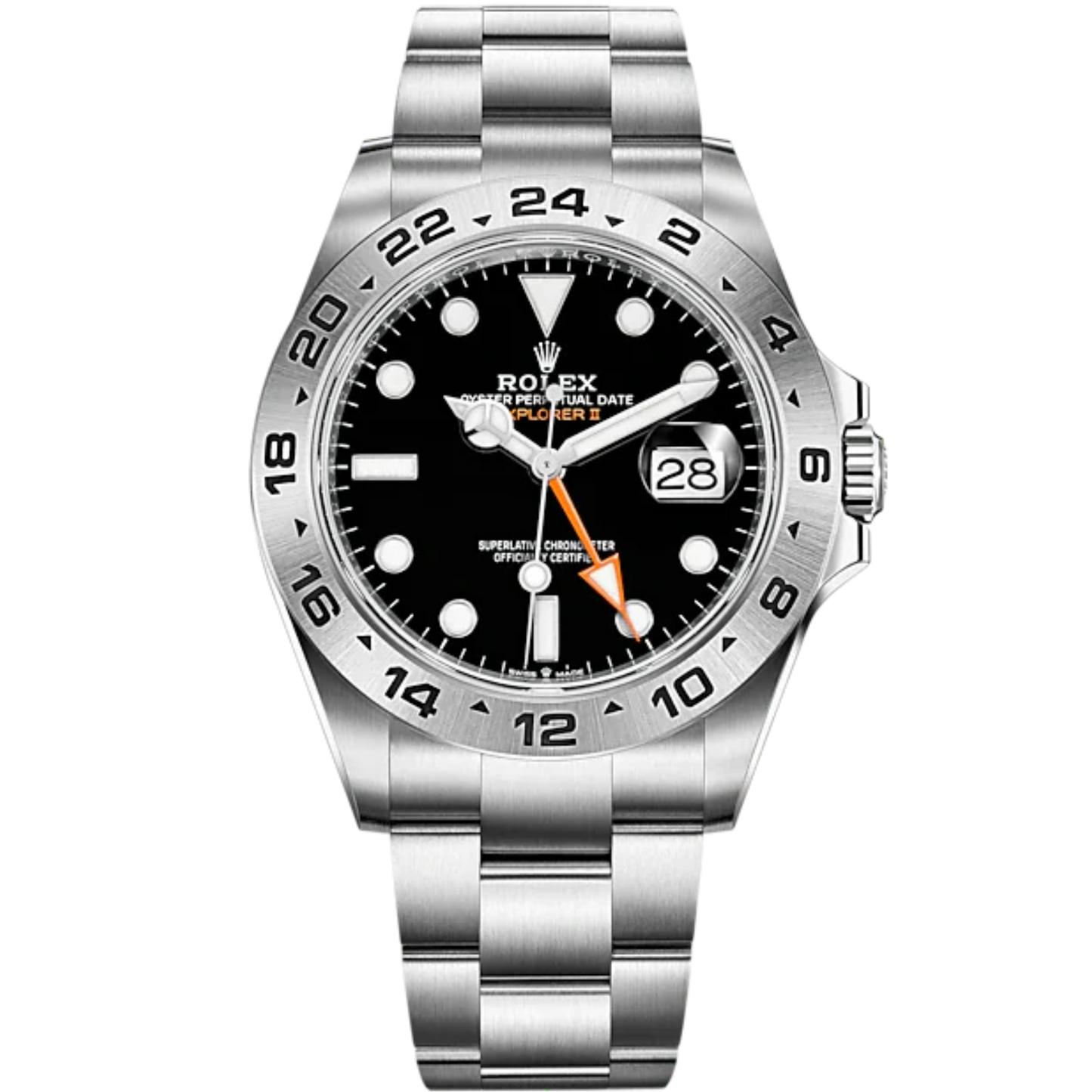 226570 Black Dial Explorer II on Oyster