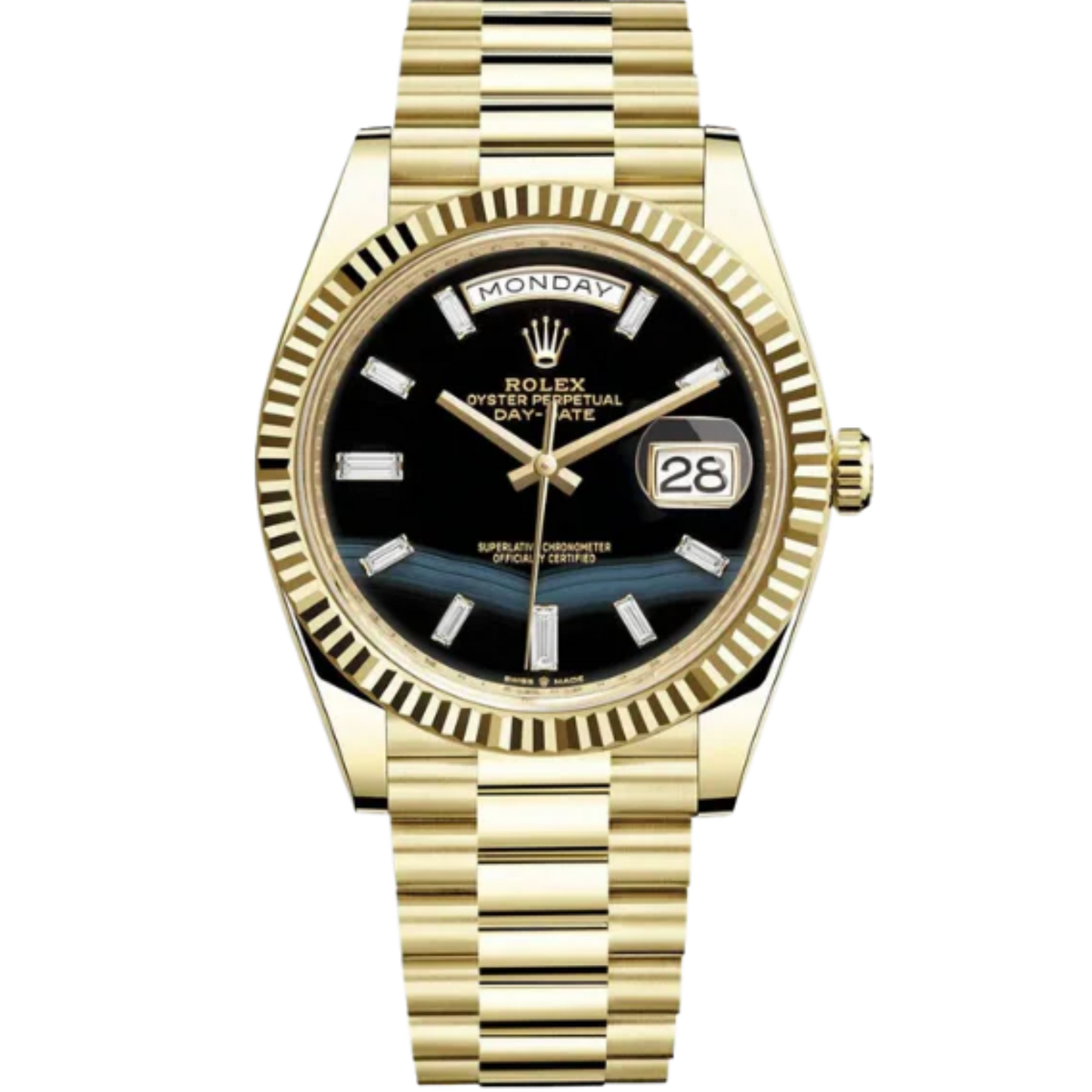 Rolex Day-Date Yellow Gold, Onyx Dial 40mm