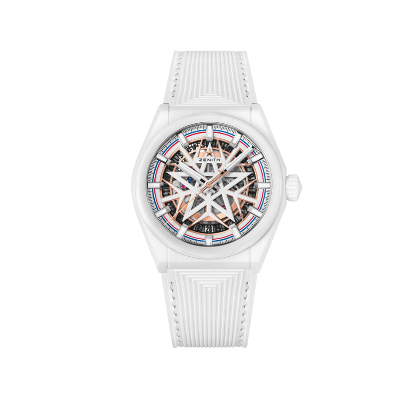 Zenith Defy Classic 41mm White Ceramic Skeleton Dial Brand New Full Se –  TPT Timepiece Trading