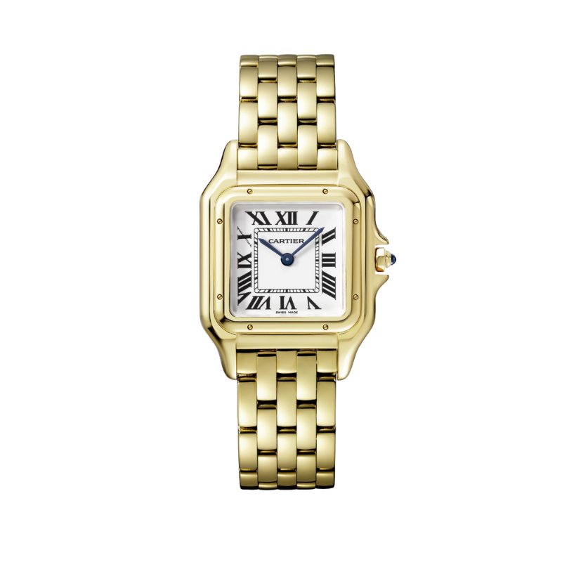 PANTHERE DE CARTIER 37 MM YELLOW GOLD WITH SILVER DIAL