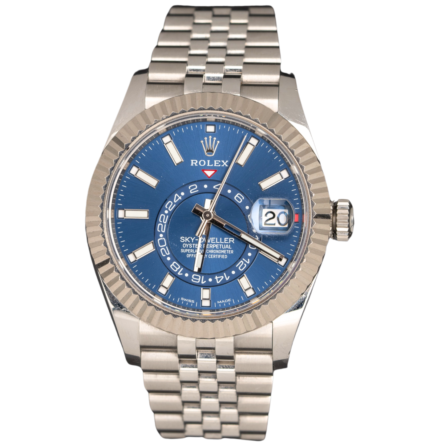 Rolex Skydweller Ref. 326934 Stainless Steel Blue Dial on Jubilee