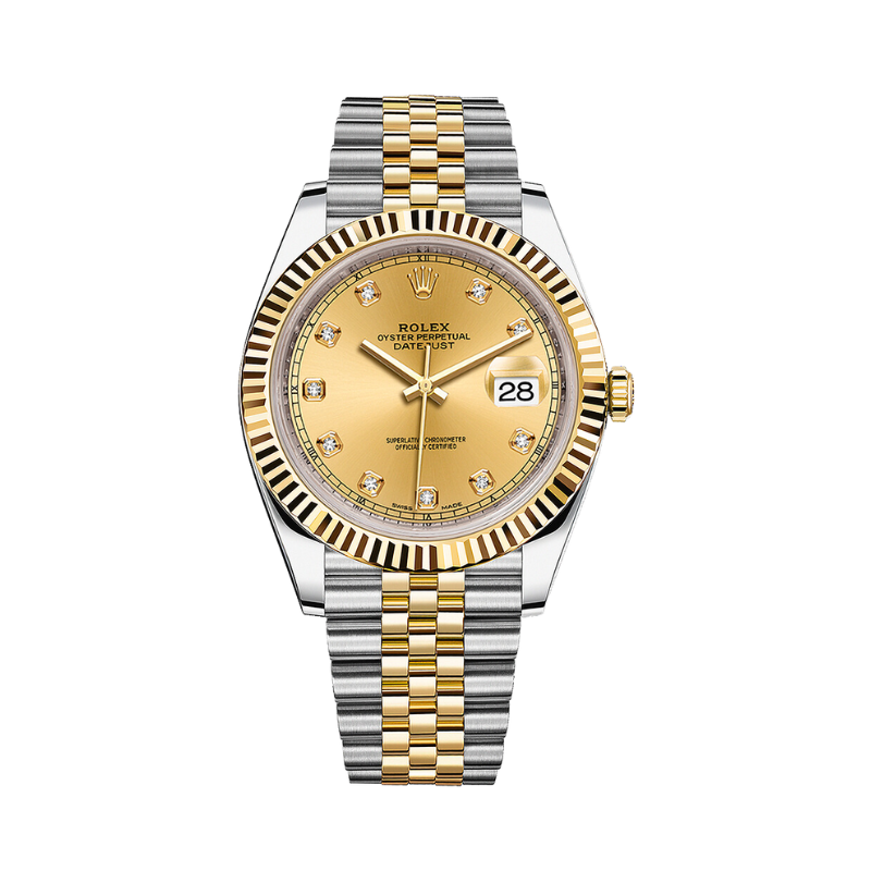 Datejust 41 41MM Two Tone Jubilee Champagne Diamond Dial