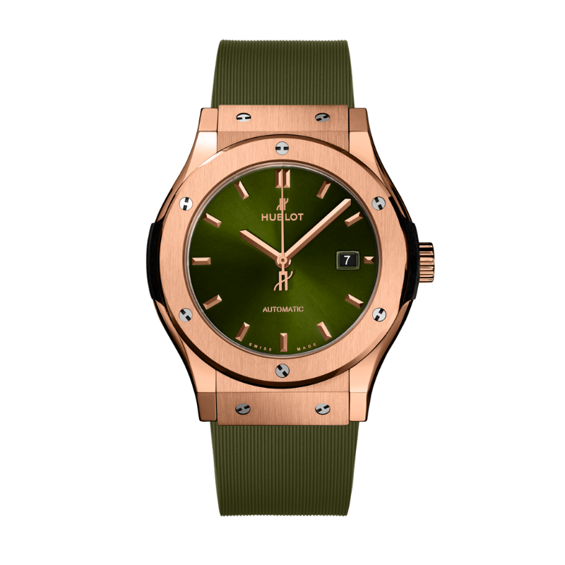 CLASSIC FUSION 3-HANDS 42MM KING GOLD GREEN