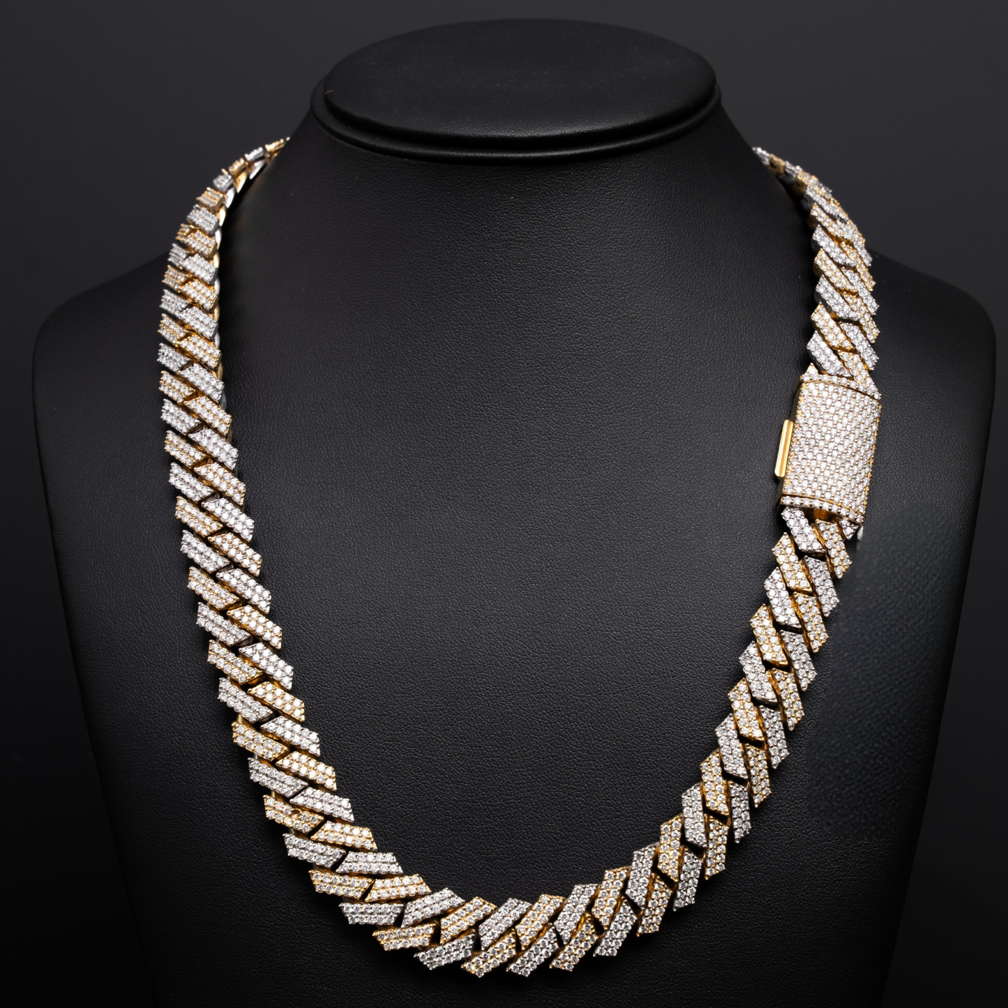 10KT Two Tone Yellow/White Gold Cuban Chain ( 23 CTW ) ( 325 Grams ) ( 22 Inches )