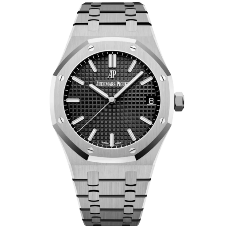 15500ST.OO.1220ST.03 41MM Stainless Steel Royal Oak Black Dial