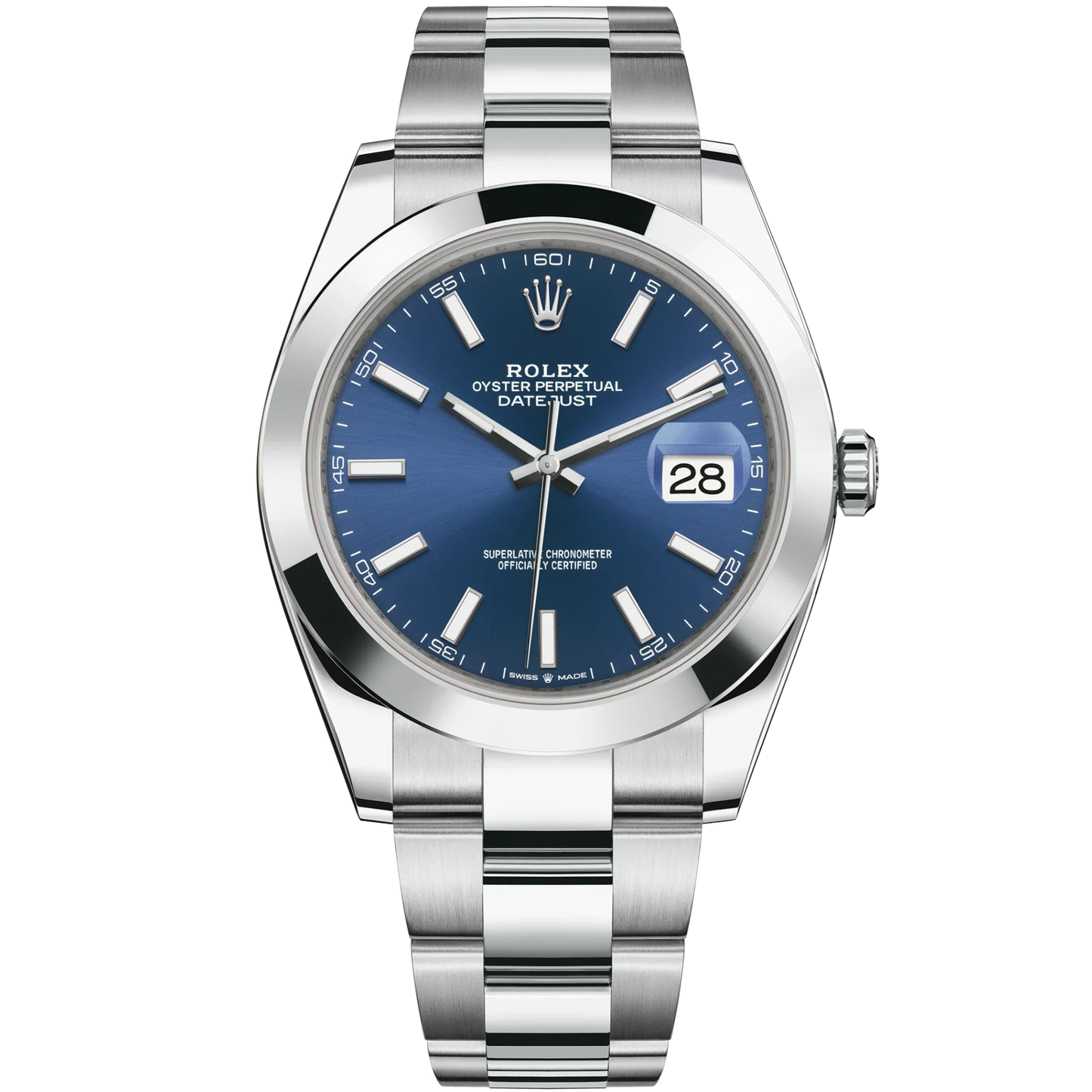 Rolex Datejust Ref. 126300 Blue Stick Dial on Oyster