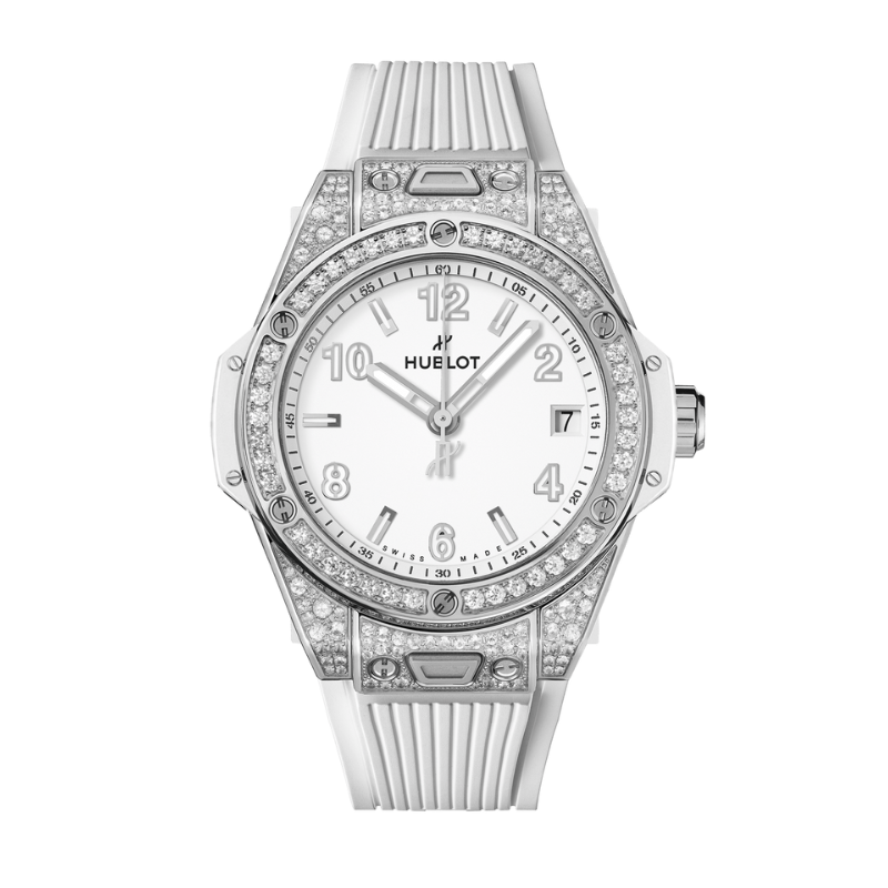 Big Bang 39mm ONE CLICK STEEL WHITE PAVÉ