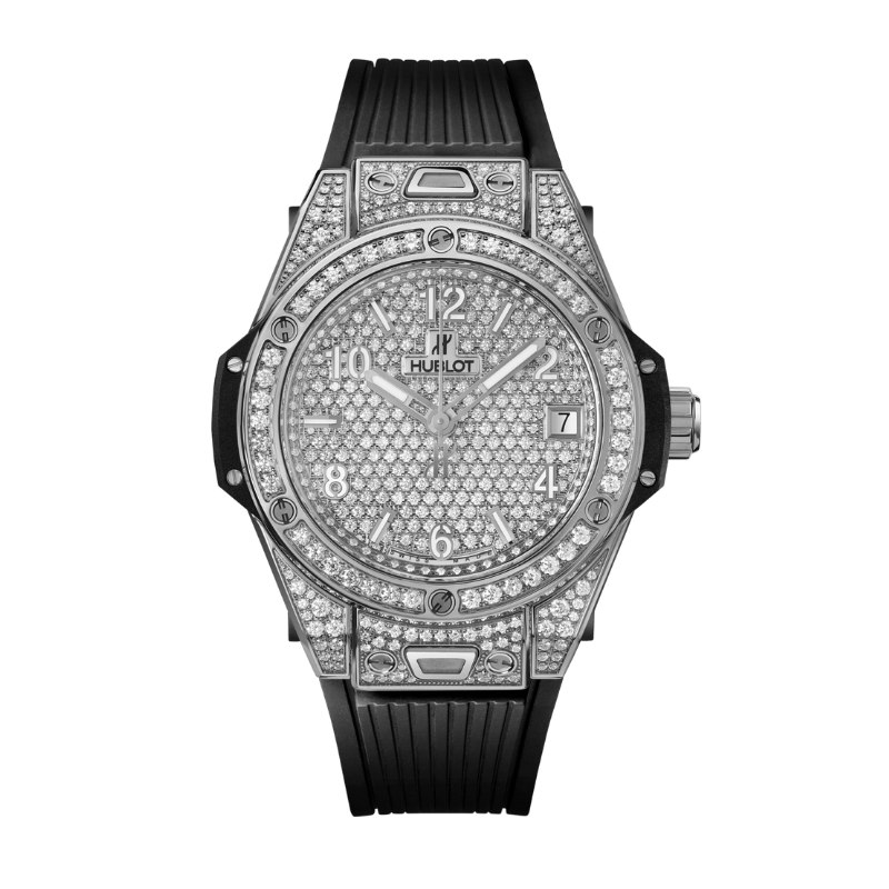 Big Bang 39mm ONE CLICK STEEL FULL PAVÉ