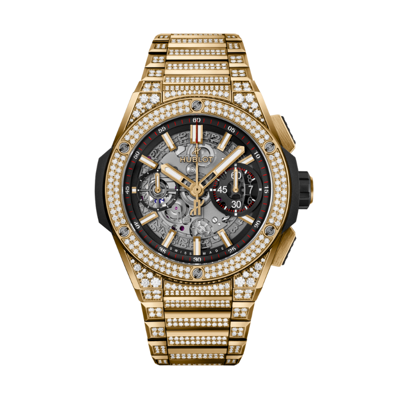 Big Bang 42mm INTEGRATED YELLOW GOLD PAVÉ