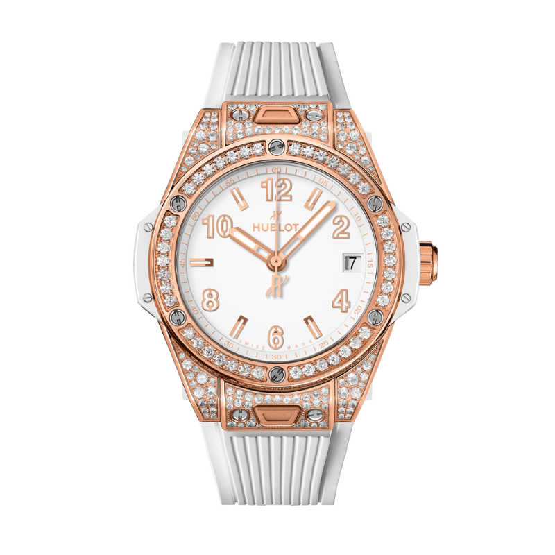 Big Bang 39mm ONE CLICK KING GOLD WHITE PAVÉ