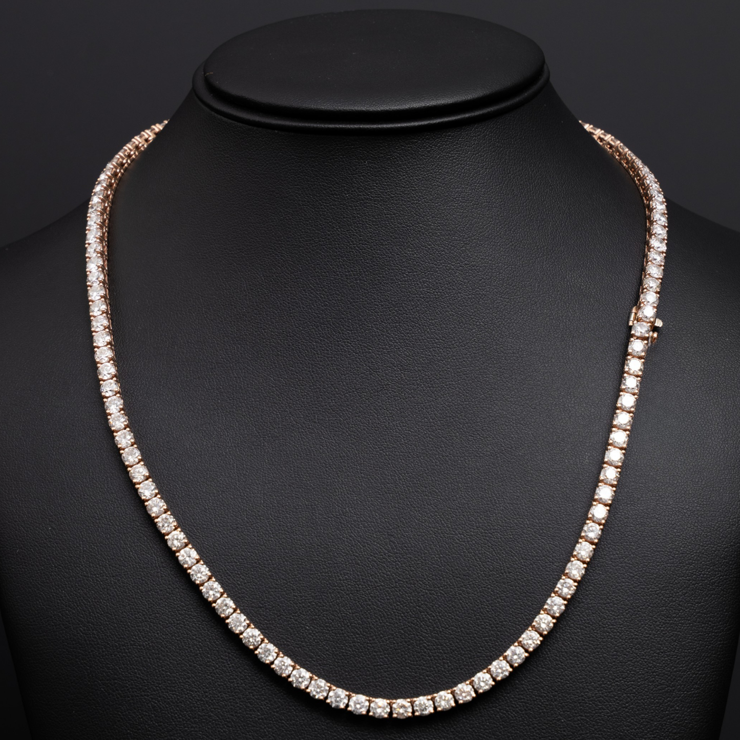 Tennis Chain - Rose Gold - 14KRG - 24.65CTW - 25 Pointer - 20 Inches - 45.4 Grams
