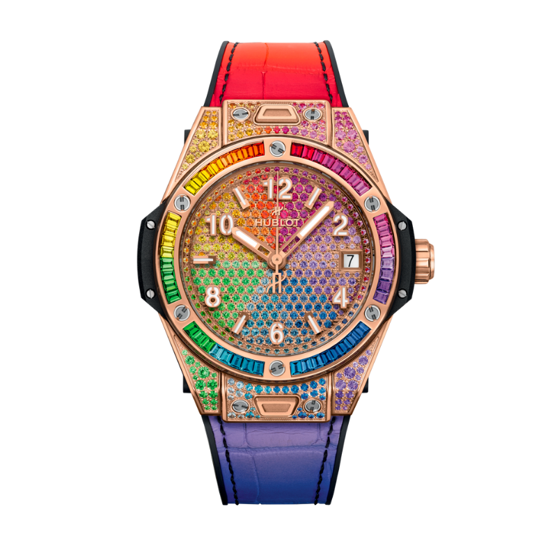 Big Bang 39mm ONE CLICK RAINBOW KING GOLD