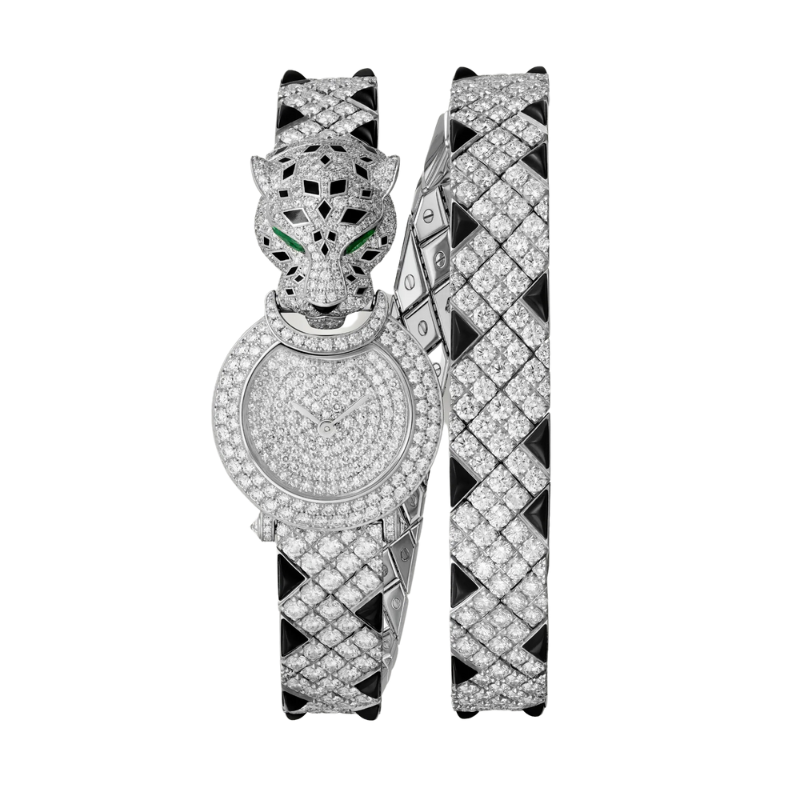 LA PANTHERE DE CARTIER 24 MM RHODIUMIZED WHITE GOLD
