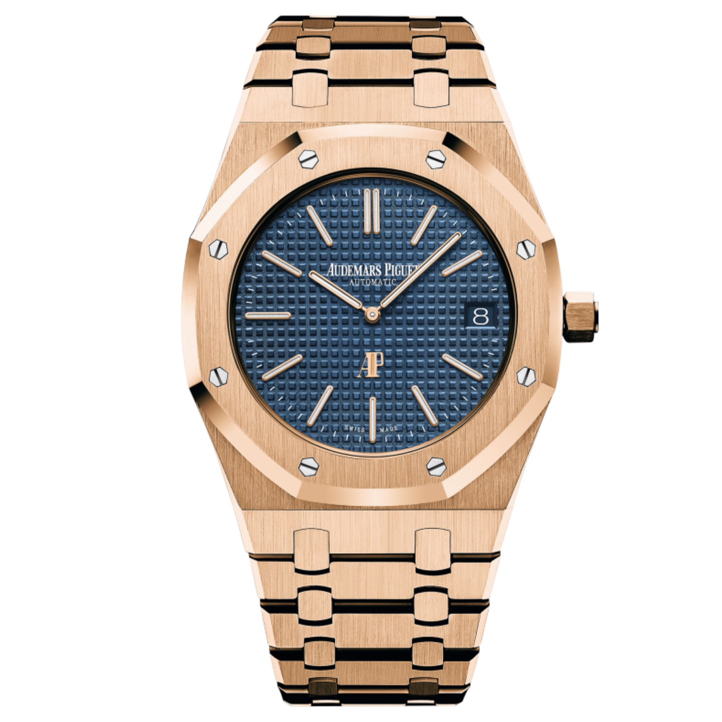 Audemars Piguet Royal Oak "Jumbo Extra Thin" Ref. 15202OR.OO.1240OR.01 39MM Rose Gold Blue Dial
