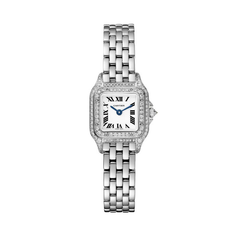 PANTHERE DE CARTIER 25 MM RHODIUMIZED WHITE GOLD WITH SILVER DIAL
