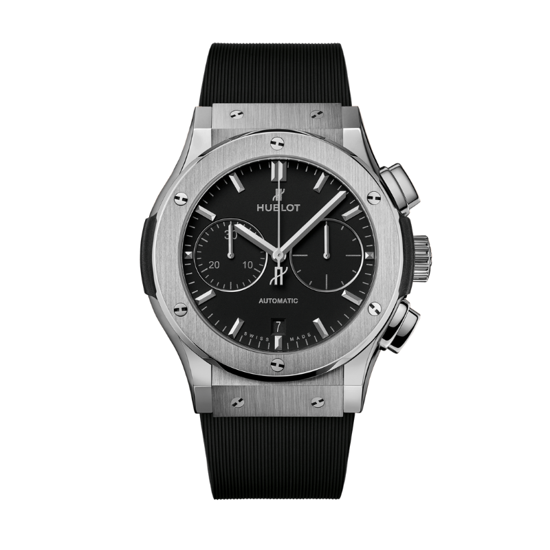CLASSIC FUSION 42MM CHRONOGRAPH TITANIUM IN RUBBER STRAP