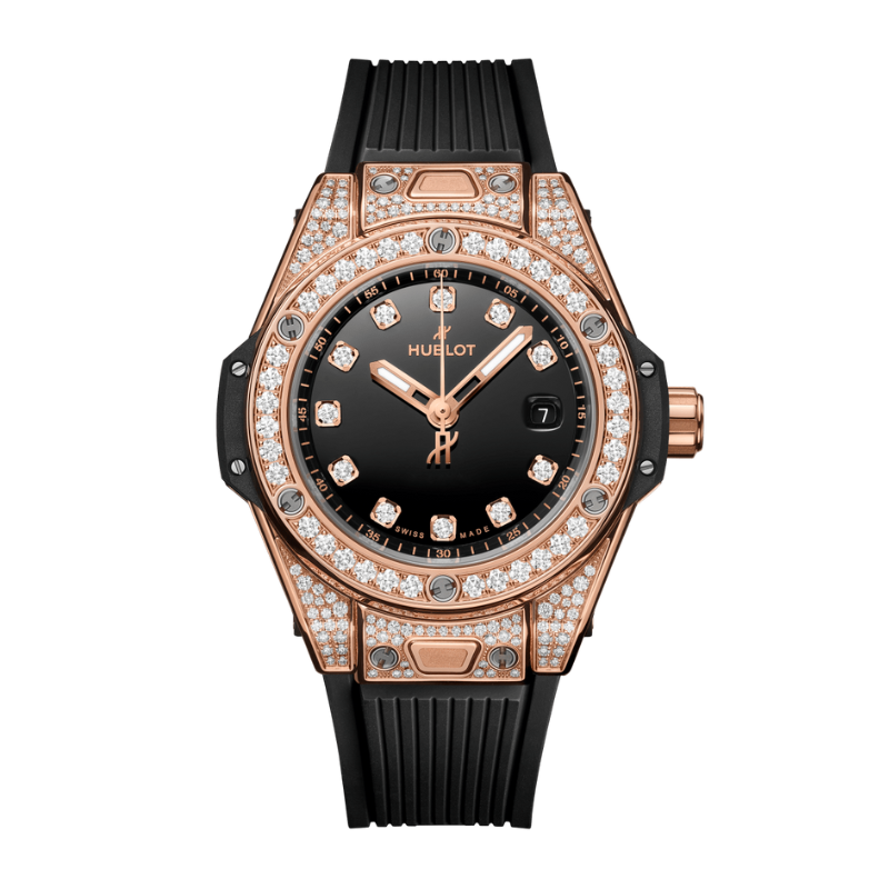 Big Bang 33mm ONE CLICK KING GOLD PAVÉ DIAMOND MARKERS