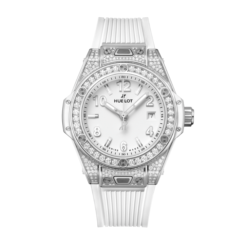 Big Bang 33mm ONE CLICK STEEL WHITE PAVÉ