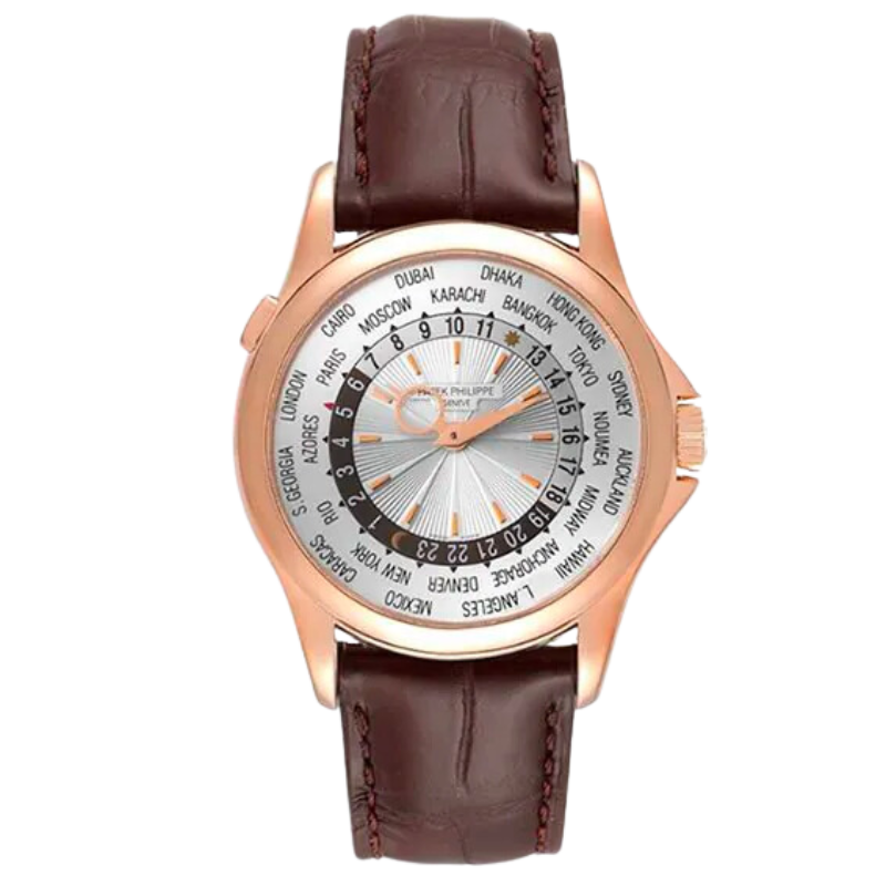 Patek Philippe 5130R 001 World Time Rose Gold White Dial on