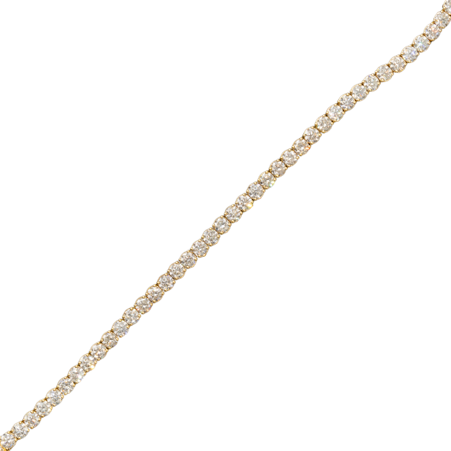 18KT - Yellow Gold Tennis Bracelet - 40 Pointer - 16.4 CTS - 41 Stones - 7.5 Inches - 25G