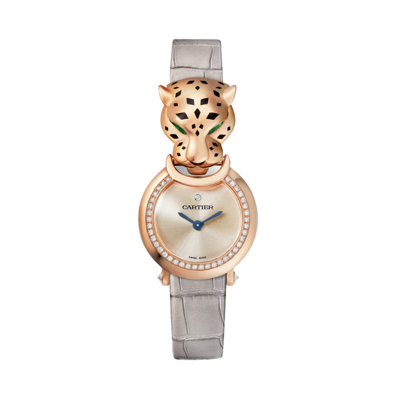 LA PANTHERE DE CARTIER 24 MM ROSE GOLD WITH PINK DIAL