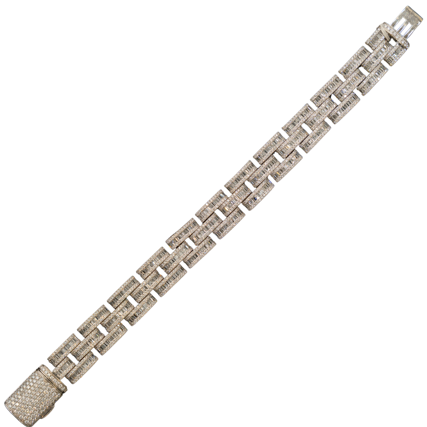 Baguette Bracelet (18KWG) (48.77G) (11.23 CTW)