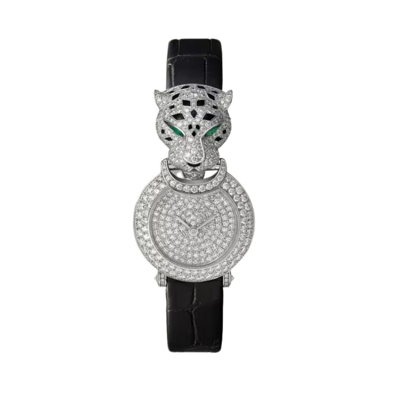 LA PANTHERE DE CARTIER 24 MM RHODIUMIZED WHITE GOLD WITH WHITE GOLD DIAL