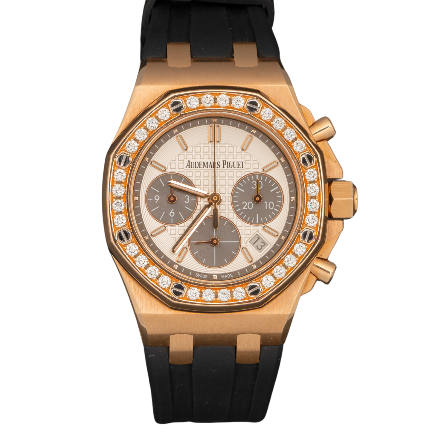Audemars Piguet Royal Oak Offshore Ref. 26231OR.ZZ.D003CA.01 37MM Rose Gold White Dial/Diamond Bezel