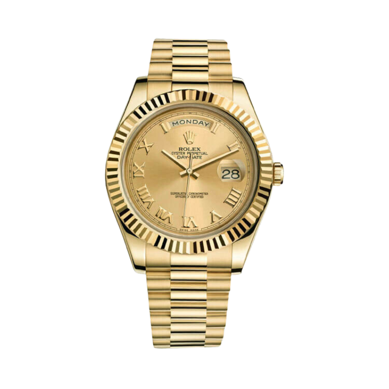 Day-Date II Yellow Gold Champagne Roman