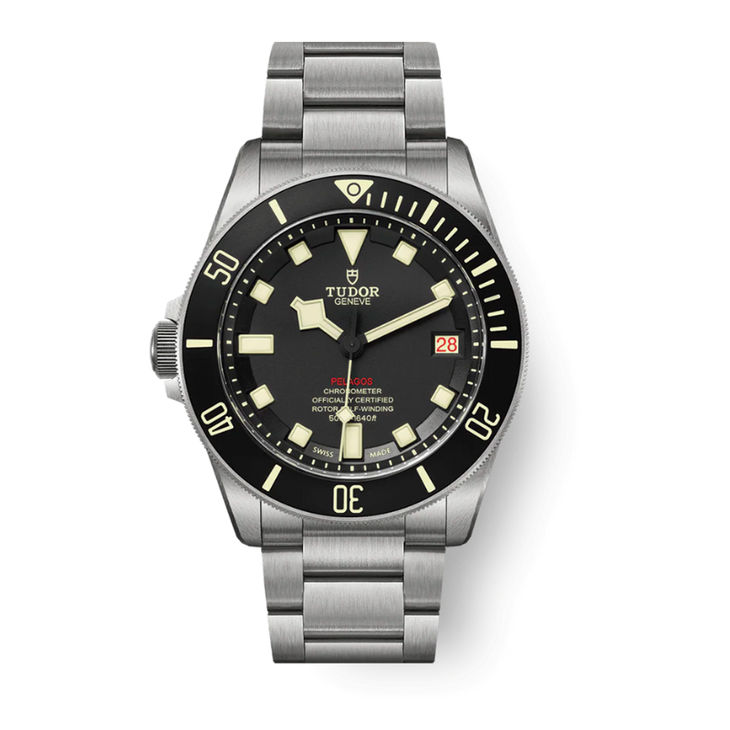 25610TNL Titanium Lefty Pelagos Black Dial