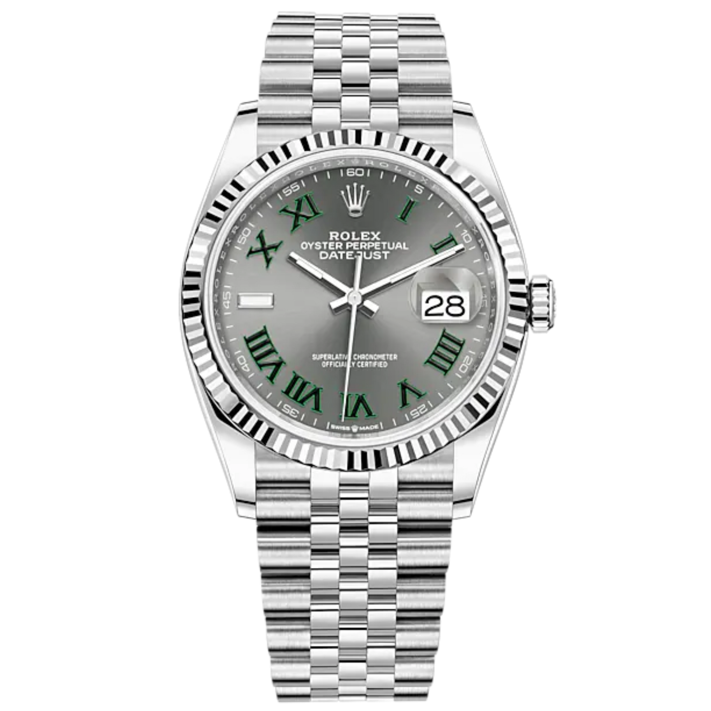 Rolex Datejust Ref. 126234 36mm Wimbledon Dial in Jubilee
