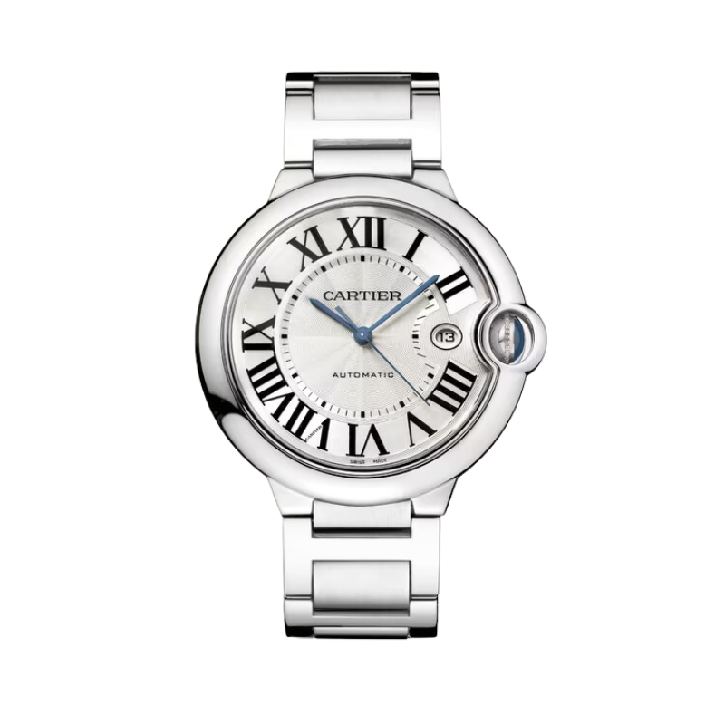 BALLON BLEU DE CARTIER 42 MM STAINLESS STEEL WITH SILVER GUILLOCHE DIAL