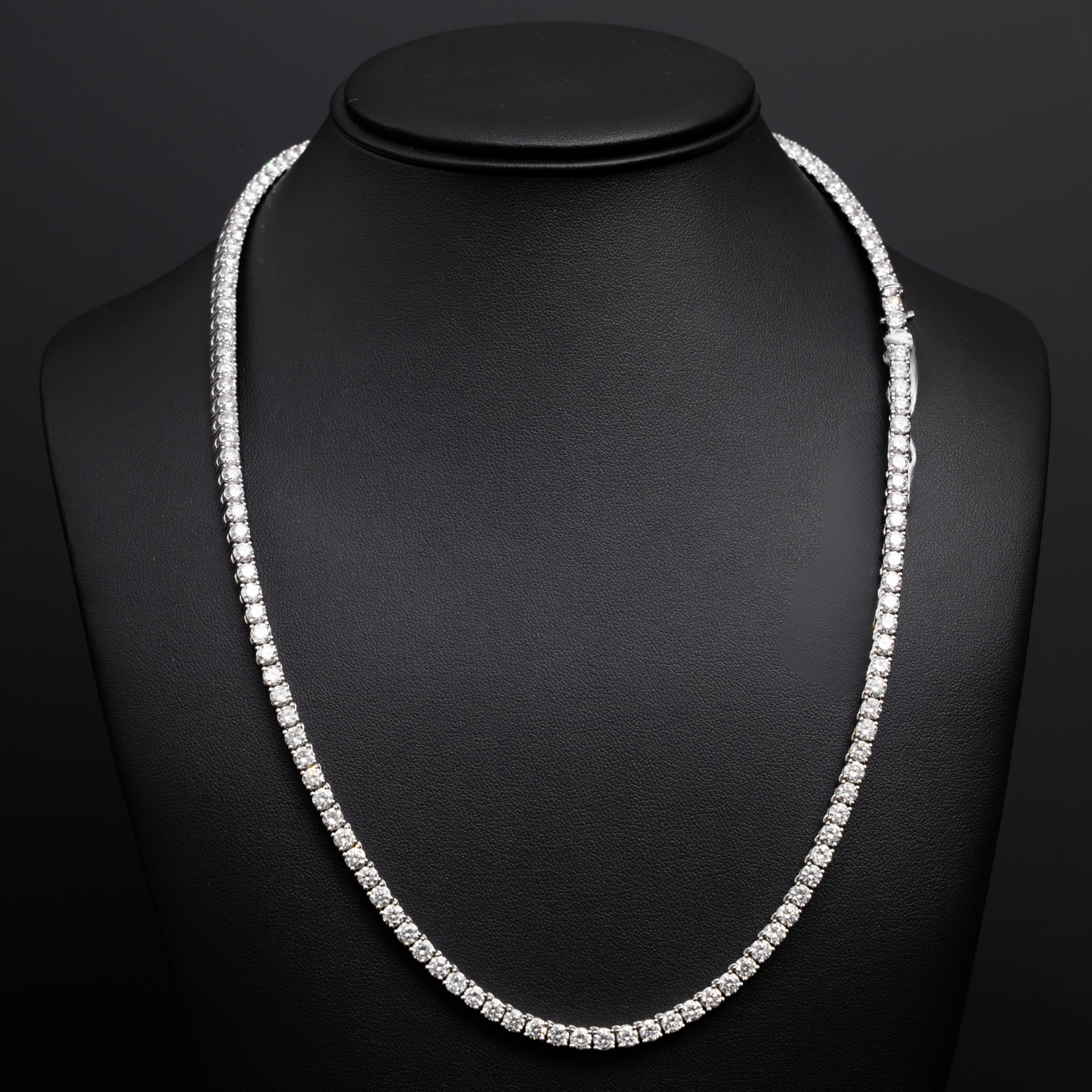 10k White Gold LAB Tennis Necklace - 25 pointer dias - 61.75 grams - 27.90 cts - 22 Inches (401677N)