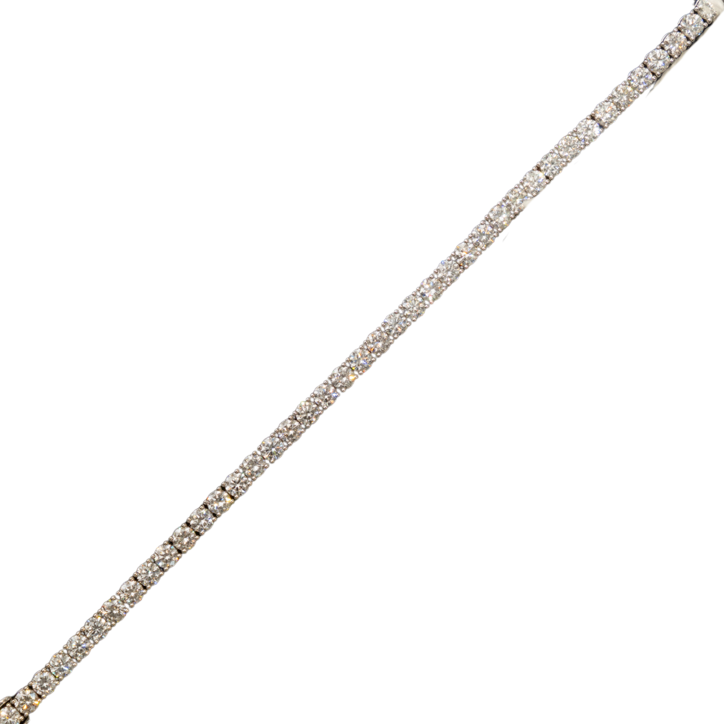 10k White Gold LAB Tennis Bracelet - 20 pointer dias - 17.59 grams - 8.92 cts-7 Inches (601800B)