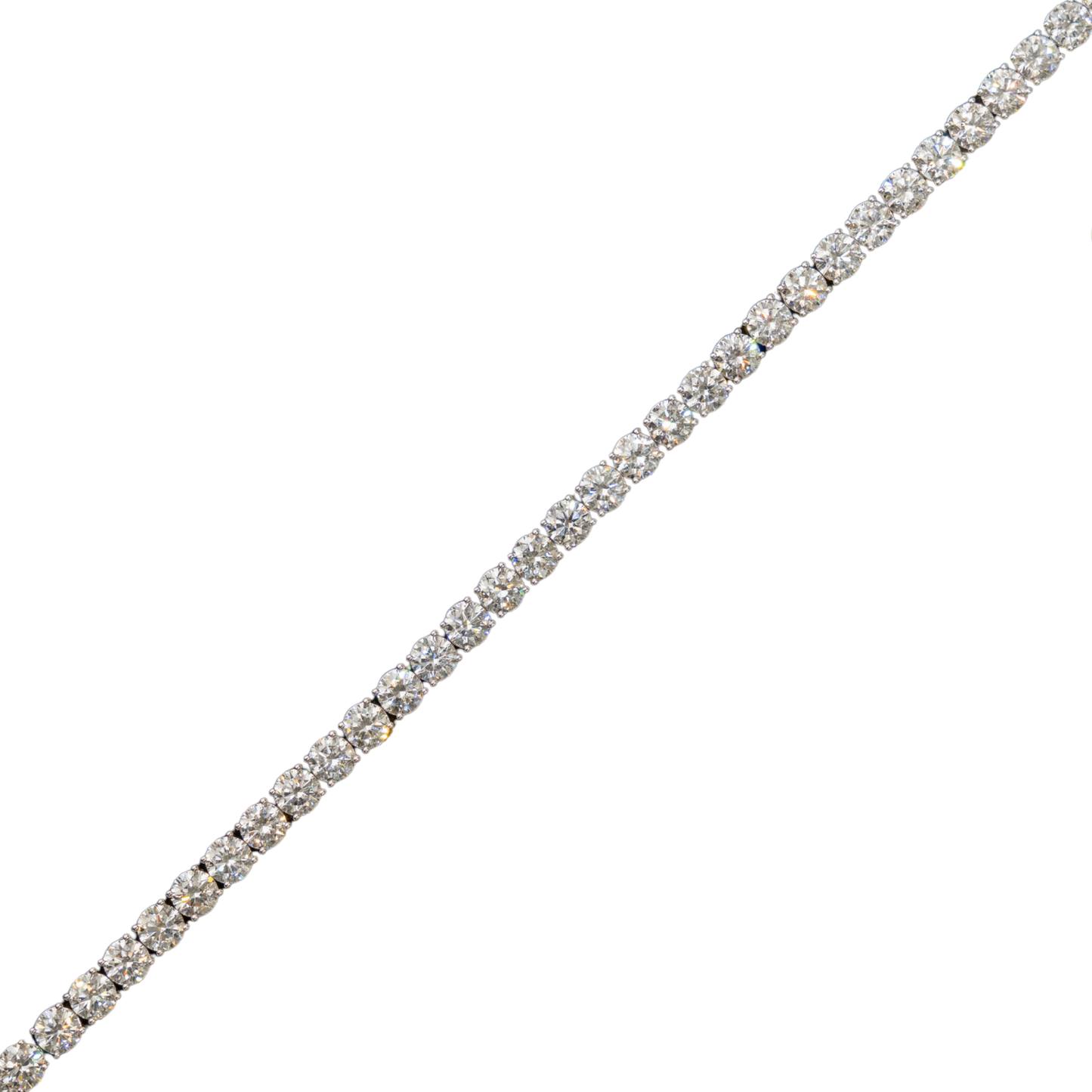 10k White Gold LAB Tennis Bracelet - 75 pointer dias - 21.64 grams - 24.32 cts- 8 Inches (605361B)